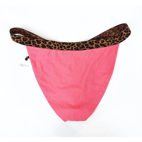 Tularosa Bavaro Bikini Bottoms In Coral And Leopard Women's Size XL NWT - Picture 6 of 8
